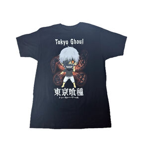 Tokyo Ghoul Funimation T-Shirt Mens Black Graphic Cotton Short Sleeve Size LARGE